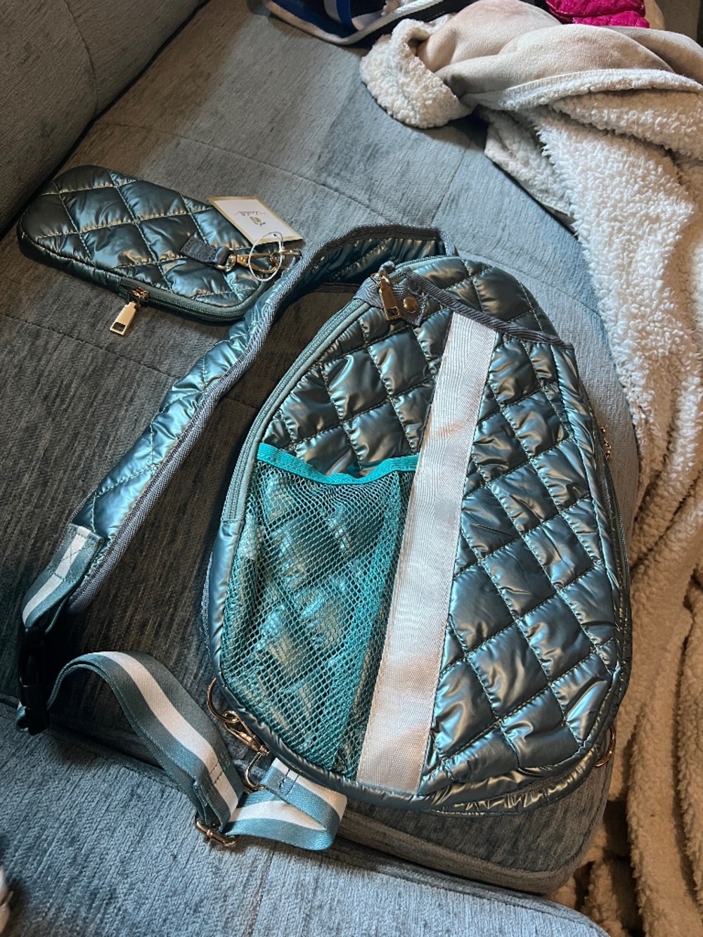 NWT Lemonbella pickleball bag light blue